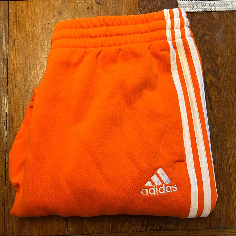 Orange Adidas Track Pants